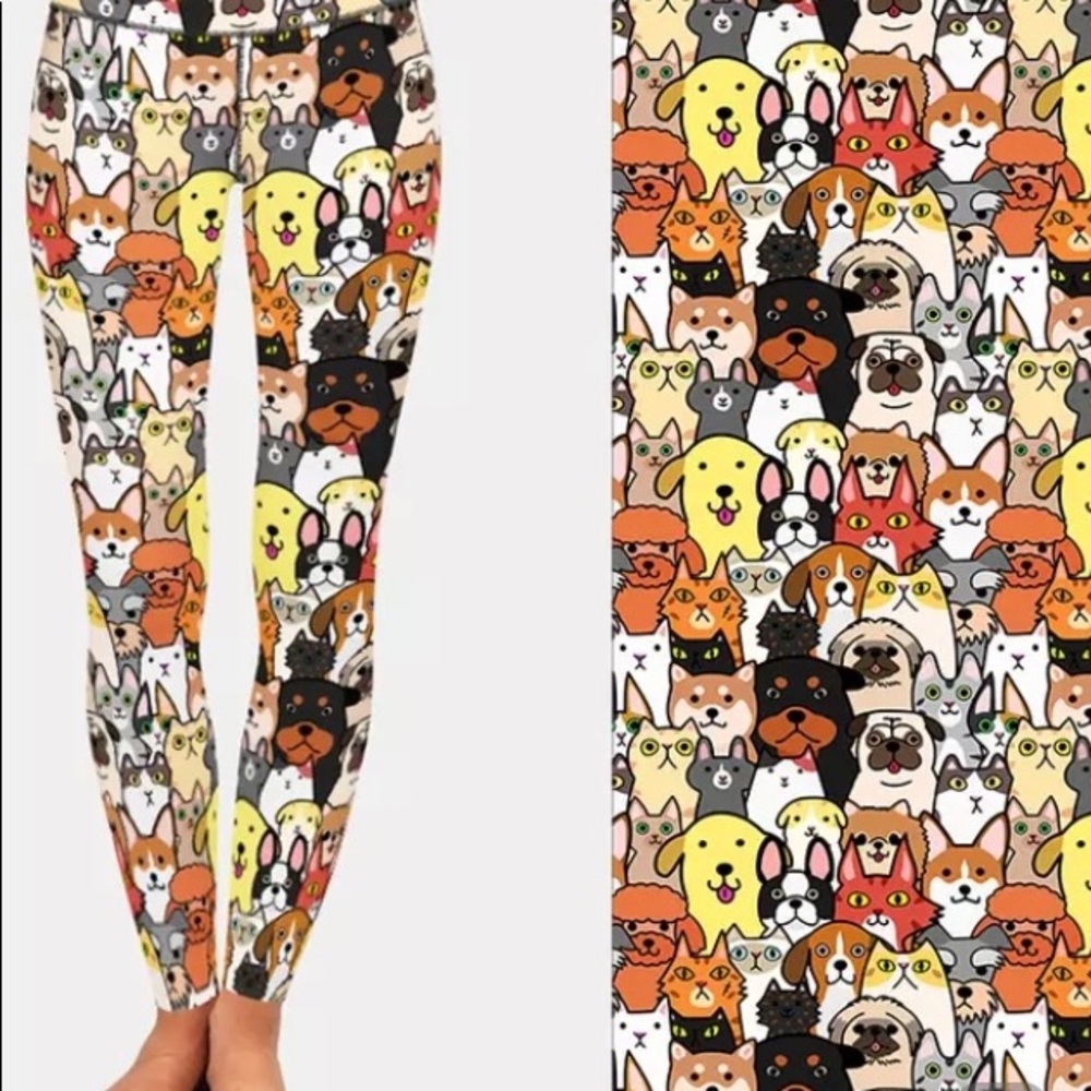 HIGH QUALITY CUSTOM ECO DOGGY PRINTED LEGGINGS